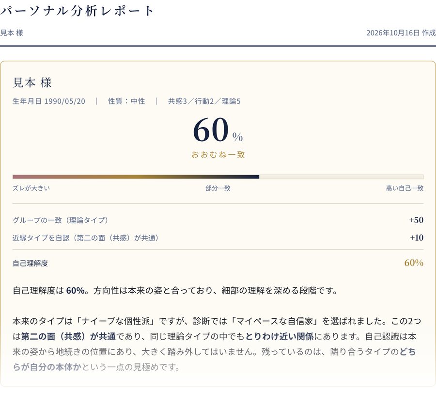 解析レポートの見本（冒頭の一部）